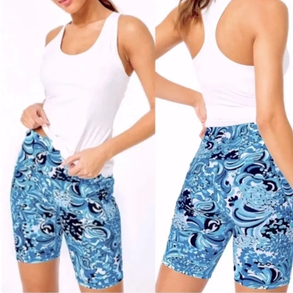 NWT Lilly Pulitzer South Beach High Rise Short Resort White Mermazing Size Small